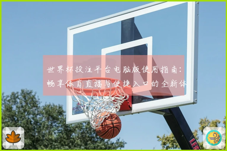 世界杯投注平台电脑版使用指南：畅享体育直播与便捷入口的全新体验